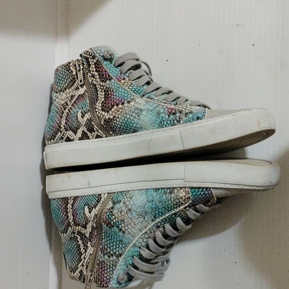 P448 Pastel Rainbow Snake Print Sneakers 38 - Picture 7 of 11